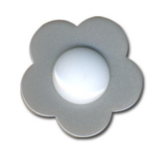 Bouton - fleurs grises