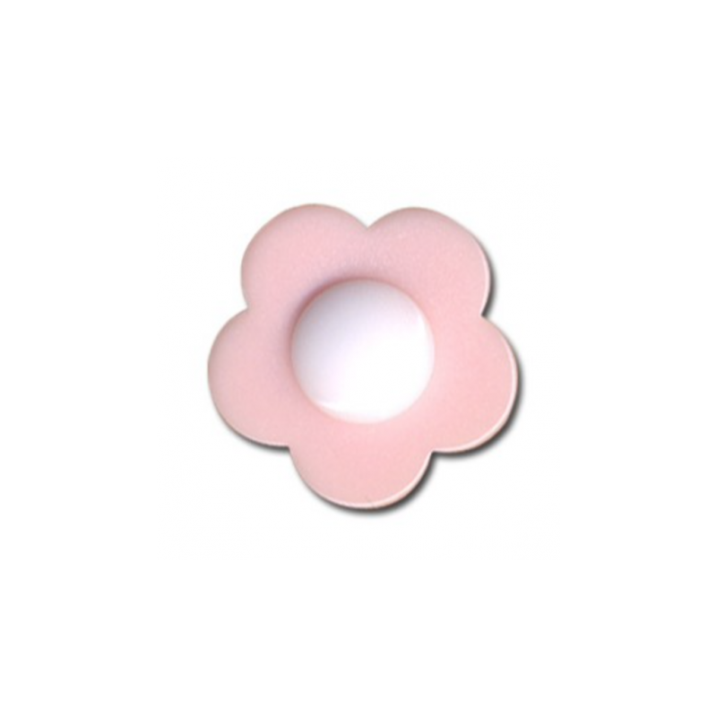 Button - flower pink