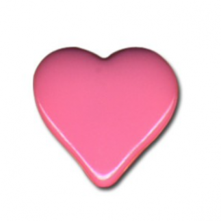 Button - Heart light pink