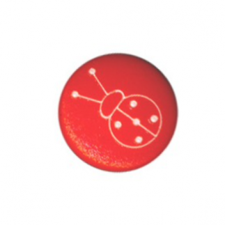 Button - Ladybug red