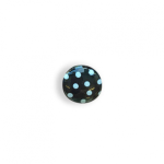 Button - Polka dots black