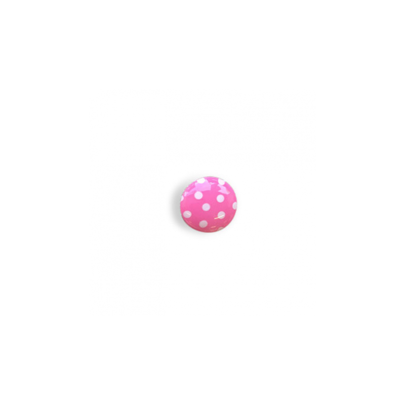 Button - Polka dots pink