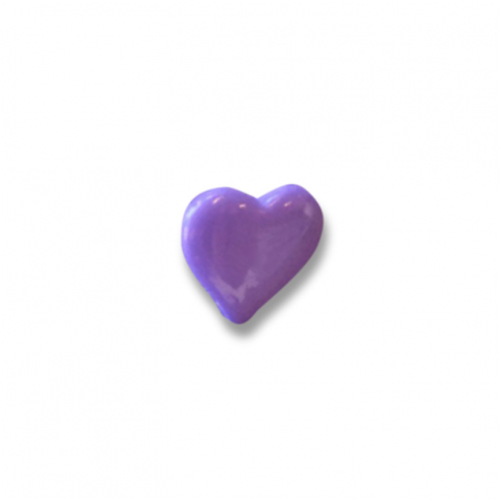 Knopf - Herz violett