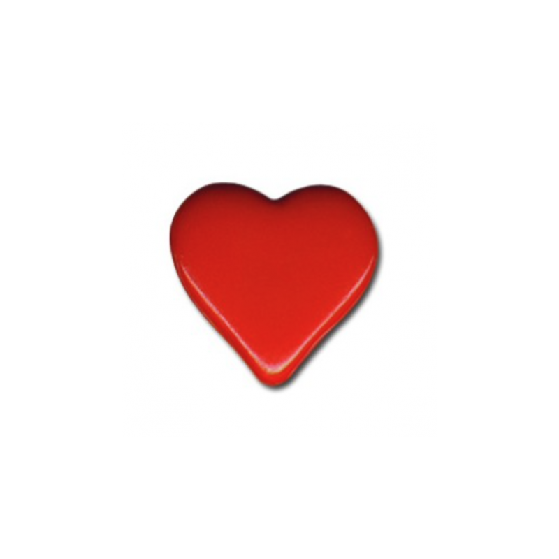 Bouton - Coeur rouge