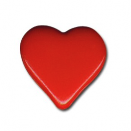 Button - Heart red