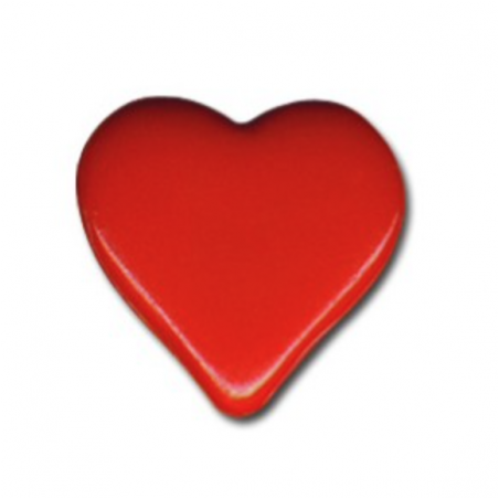 Knopf - Herz rot