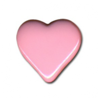 Button - Heart pink