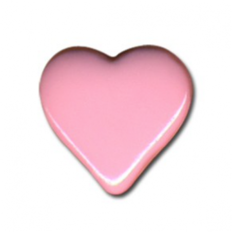Button - Heart pink