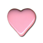 Button - Heart pink