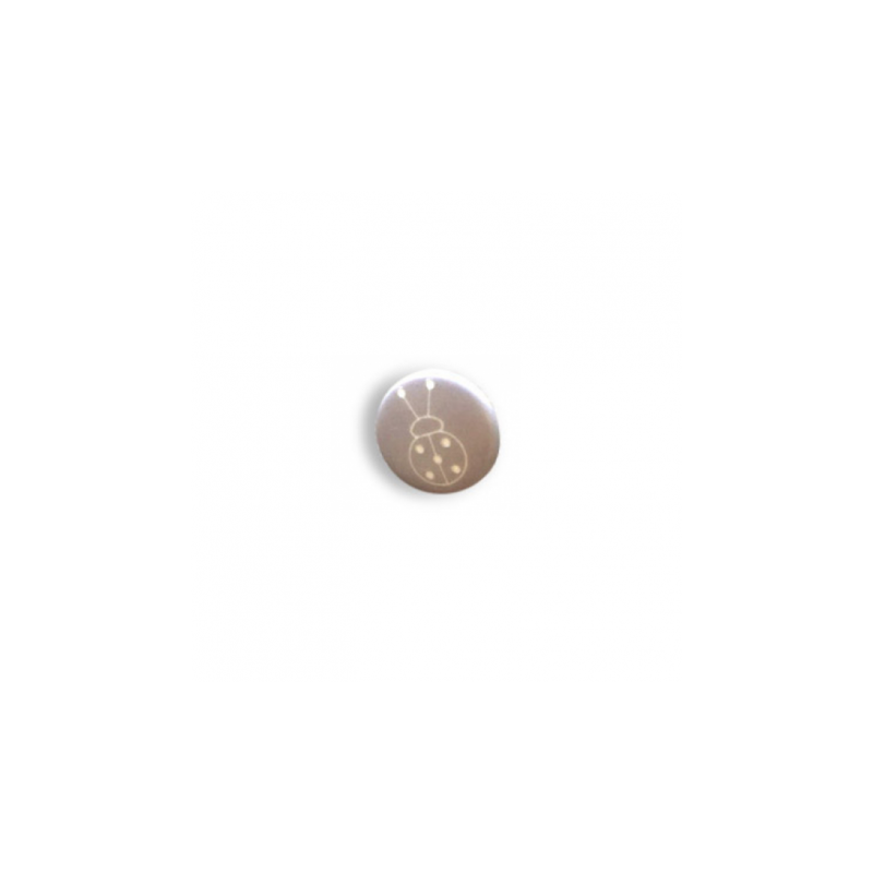 Bouton - Coccinelle grise