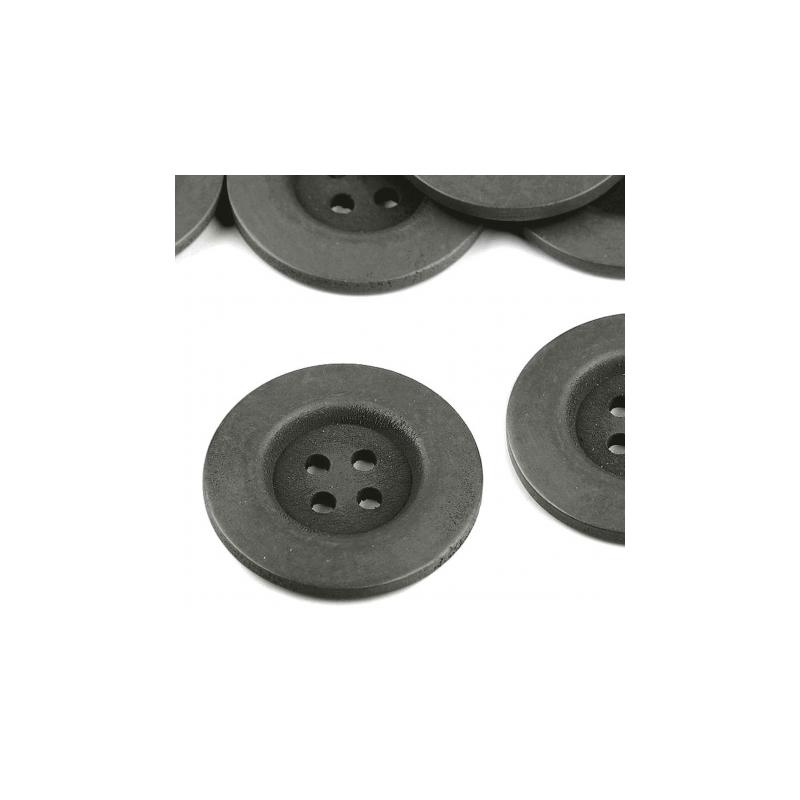 Wooden button 4-hole 40mm anthracite