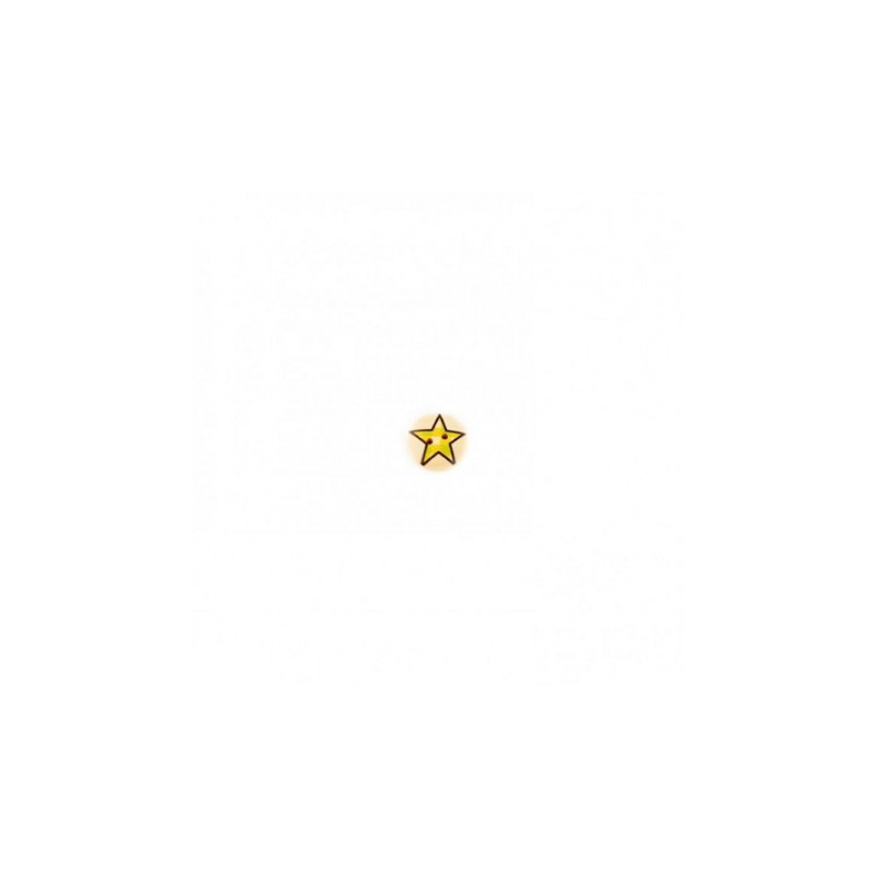 Wooden button star lime