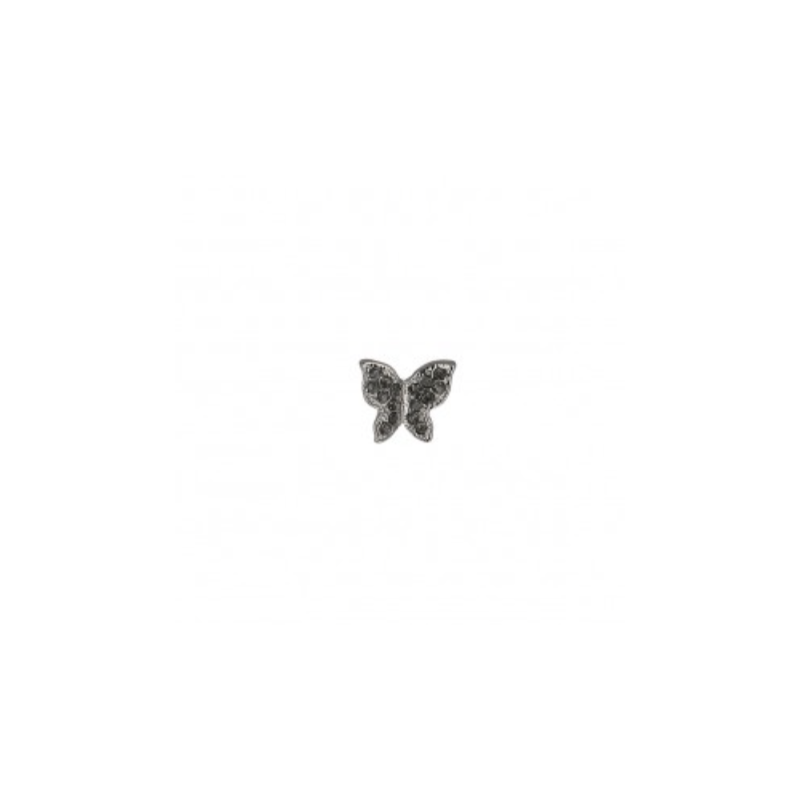 Strassbutton - Butterfly black