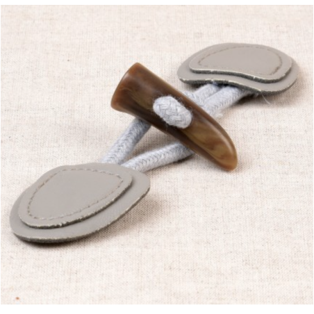Duffle coat toggle closure - grey (s)