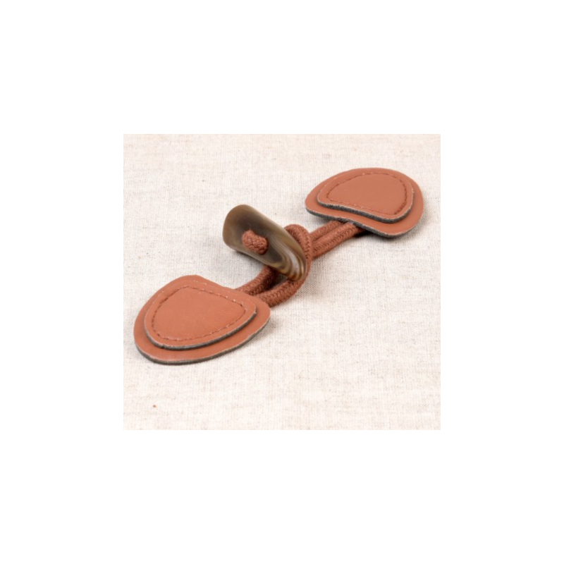 Duffle coat toggle closure - Havana brown (s)
