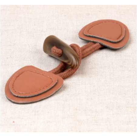 Duffle coat toggle closure - Havana brown (s)