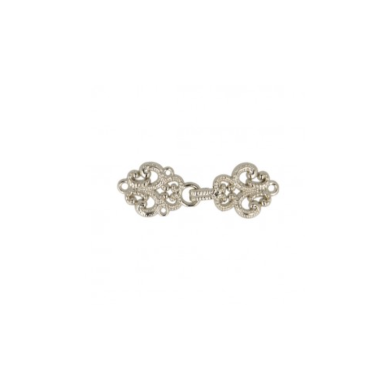 Passementerie clasp - silver