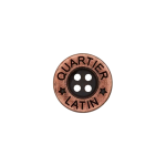 Metal button 4-hole old copper Quartier Latin