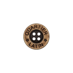 Bouton métal 4 trous laiton antique Quartier Latin