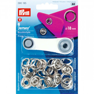 Prym snap fasteners Jersey 18mm, 6 pieces