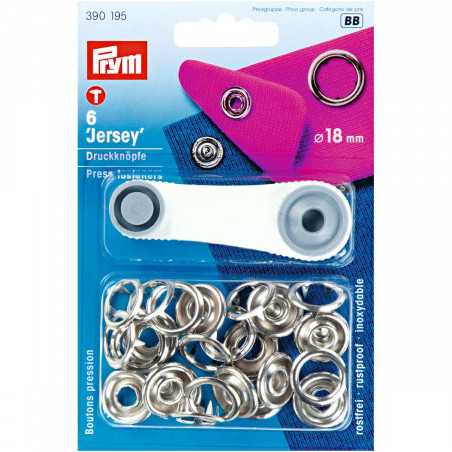 Prym snap fasteners Jersey 18mm, 6 pieces