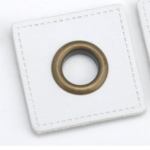 Ösen Patches - weiss 8mm bronze