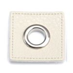 Eyelet patches sand 8mm silver