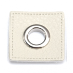 Ösen Patches - sand 8mm silber