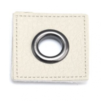 Eyelet patches sand 8mm gunmetal