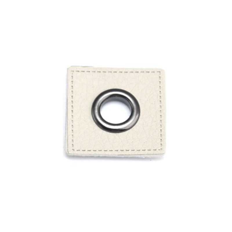 Eyelet patches sand 8mm gunmetal