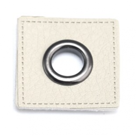 Patchs à œillets - sable 8 mm bronze
