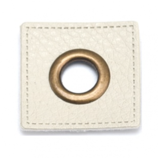 Ösen Patches - sand 8mm bronze