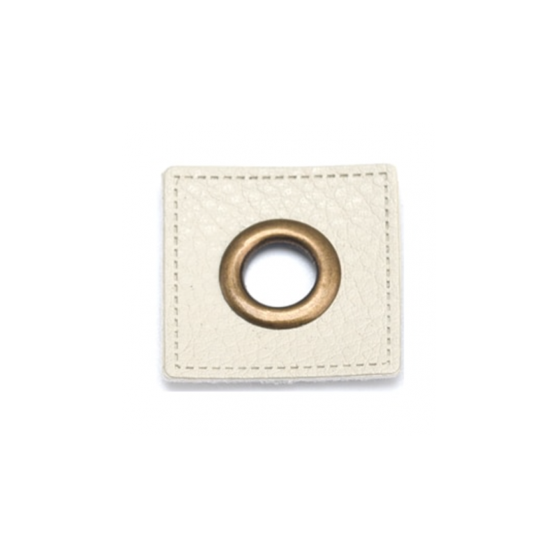 Ösen Patches - sand 8mm bronze