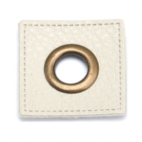 Patchs à œillets - sable 8 mm bronze