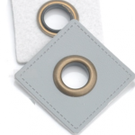 Eyelet patches grey 8mm bronze