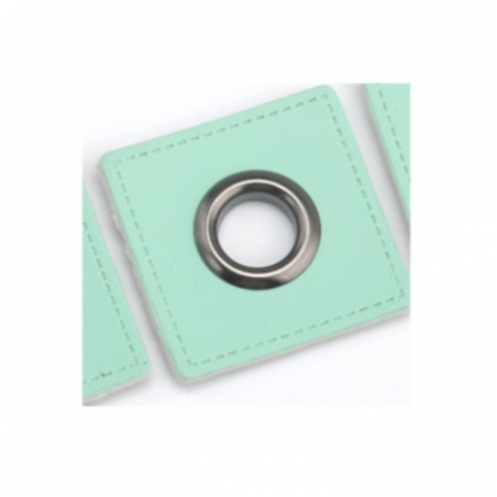 Patchs à œillets - menthe clair 8 mm bronze