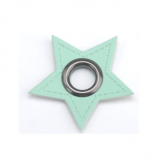 Eyelet patches star mint 8mm gunmetal