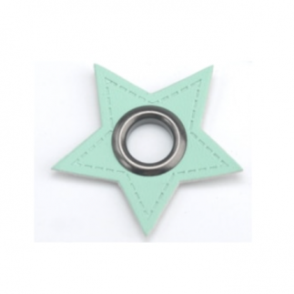 Patchs à œillets - Étoile menthe 8 mm bronze
