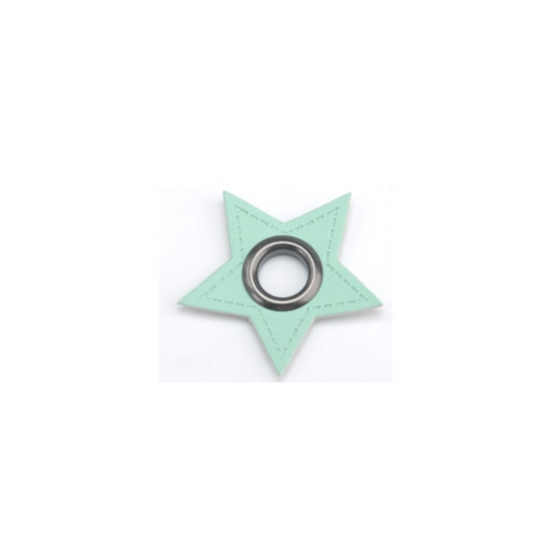 Patchs à œillets - Étoile menthe 8 mm bronze