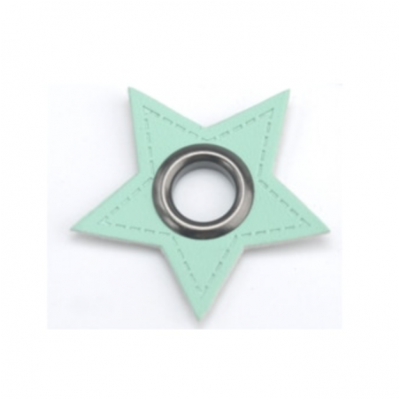 Patchs à œillets - Étoile menthe 8 mm bronze
