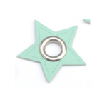 Ösen Patches - Stern mint 8mm silber Ösen Patches - Stern mint 8mm silber