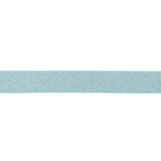 Elastic ribbon - 25mm glitter mint