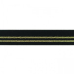 Gummiband - 30mm Lurex Streifen schwarz/gold