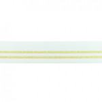 Elastic band - 30mm Lurex stripes white/gold