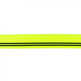 Elastic band - 30mm stripes neon yellow