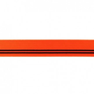 Elastic band - 30mm stripes neon orange