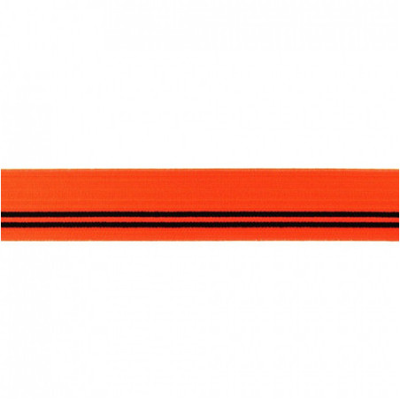Elastic band - 30mm stripes neon orange