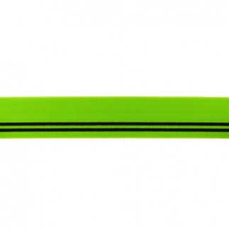 Elastic ribbon - 30mm stripe lime