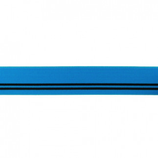 Elastic band - 30mm stripes turquoise