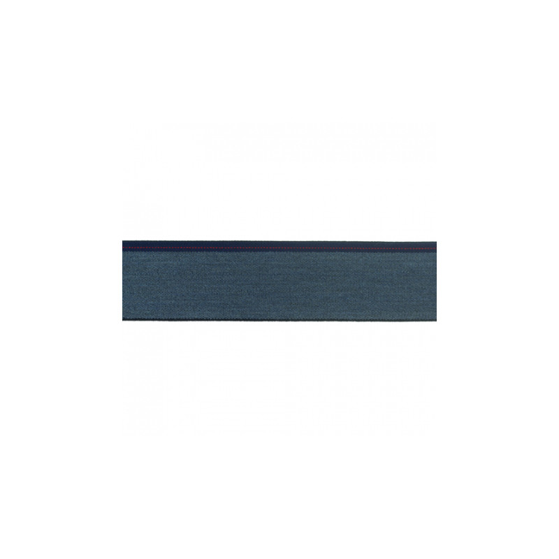 Elastic ribbon 40mm melange denim blue / denim